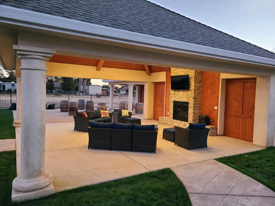 Outdoor living area remodeled by Schatz Construction
